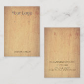De Visite Ajouter Votre Carte D'Affichage Logo Wood Earring (Devant / Derrière)