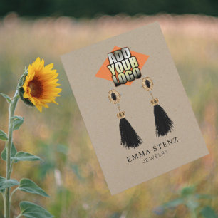De Visite Ajouter Votre Logo Kraft Earring Bijoux Carte d'af