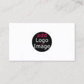 De Visite Ajouter votre propre image Personnalisé Chic Carte (Devant)