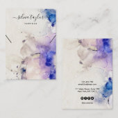 De Visite alcool d'or violet Eroing Collier carte d'affichag (Devant / Derrière)