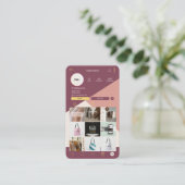 De Visite Analyser pour connecter le logo du code QR Carte d (Debout devant)