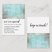 De Visite Aqua et Grunge Brown Nous avons Déplacé la carte d (Devant / Derrière)