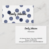 De Visite Aquarelle, carte personnelle (Devant / Derrière)