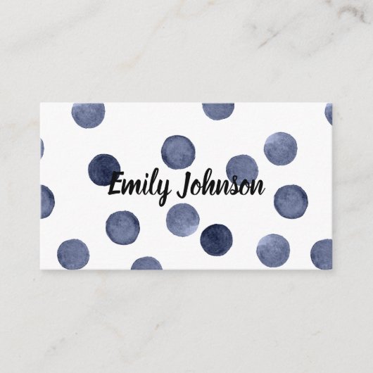 De Visite Aquarelle, carte personnelle (Devant)