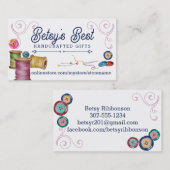 De Visite Aquarelle couture notions couture couturier carte (Devant / Derrière)