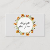 De Visite Aquarelle orange tulipes couronne carte cadeau (Devant)