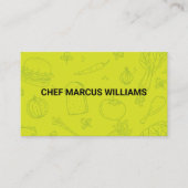 De Visite Arrière - plan écologique alimentaire | Chef Carte (Devant)