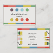De Visite Artist Studio Art Dessin École Teacher Carte Palet (Devant / Derrière)