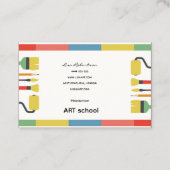 De Visite Artist Studio Art Dessin École Teacher Carte Palet (Dos)