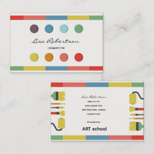 De Visite Artist Studio Art Dessin École Teacher Carte Palet