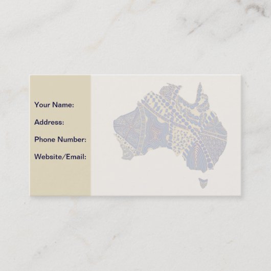De Visite Australie Carte décorative Doodle dessinée à la ma (Devant)