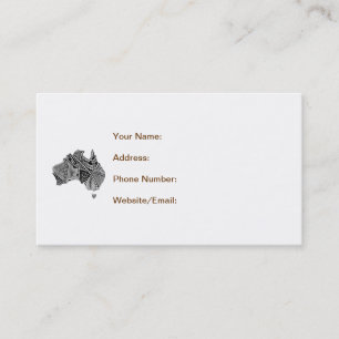 De Visite Australie Carte Doodle