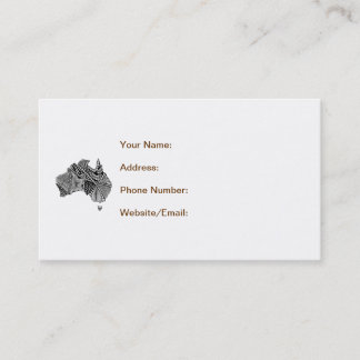 De Visite Australie Carte Doodle