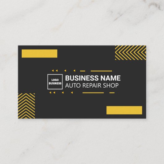 De Visite Auto Repair Shop Professional Mechanics Carte BS | (Devant)