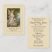 De Visite Baptême catholique du bébé - Souvenir Carte Sainte (Devant / Derrière)