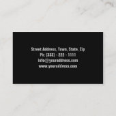 De Visite Barman / Végétal / Vie saine / Carte d'alimentatio (Dos)