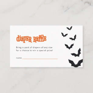 De Visite Bats Halloween Baby shower Déchets Carte Raffin
