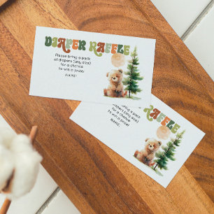 De Visite Beary Cute Woodland Baby shower Déchets Carte Raff