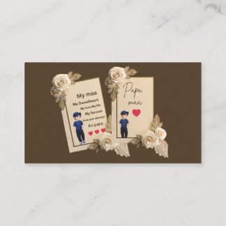 De Visite Belle carte d'amour pour maman et papa | Mon cœur 