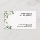 De Visite Belle carte fleurie avec or (Dos)