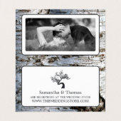 De Visite Birch Tree Rustique Avec Carte Cadeau Photo (Intérieur déplié)