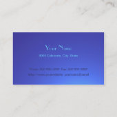 De Visite Blue Martini Cocktail Carte d'Affaires Modèles (Dos)