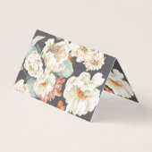 De Visite Boho Dark Floral | Carte Mariage (Dos)