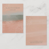 De Visite Boho neutre et or Rose| Carte d'affichage d'acquis (Devant / Derrière)