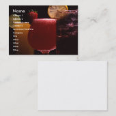 De Visite Boissons 1 carte (Devant / Derrière)