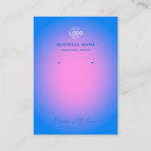 De Visite Boucles d'oreilles modernes rose bleu Aura Carte d (Devant)