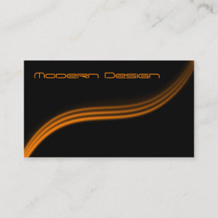 De Visite Bruissement noir et orange moderne simple - carte