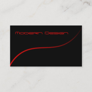 De Visite Bruissement noir et rouge moderne simple - carte