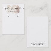 De Visite Brush Rose Chic | Carte d'affichage à oreille (Devant / Derrière)