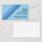 De Visite Bus. Carte - Cinq lignes bleues diagonales (Devant / Derrière)