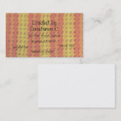 De Visite Bus. Carte - Crochet en bande orange et jaune (Devant / Derrière)