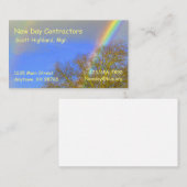 De Visite Bus. Carte - Double arc en ciel sur les arbres (Devant / Derrière)