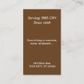 De Visite Bus. Carte - Élément architectural (Dos)