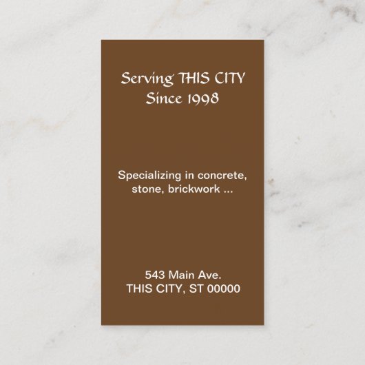 De Visite Bus. Carte - Élément architectural (Dos)