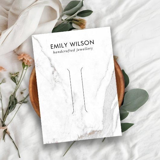 DE VISITE CALACATTA MARBRE TEXTURE CLIP CHEVEUX CARTE D'AFFI