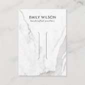 DE VISITE CALACATTA MARBRE TEXTURE CLIP CHEVEUX CARTE D'AFFI (Devant)