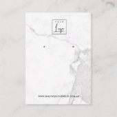 DE VISITE CALACATTA MARBRE TEXTURE STUD CARTE D'AFFICHAGE (Devant)