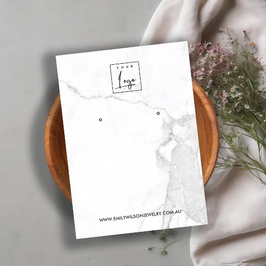 DE VISITE CALACATTA MARBRE TEXTURE STUD CARTE D'AFFICHAGE