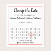 De Visite Calendrier Photo Moderne Modifier La Carte Date (Intérieur déplié)