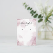 De Visite Calligraphie art Blush Pink Earring carte d'affich (Debout devant)