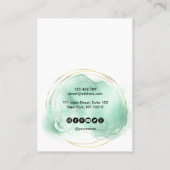 De Visite Calligraphie art Écouter carte d'affichage (Dos)