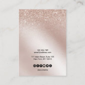 De Visite Calligraphie art Écouter carte d'affichage (Dos)