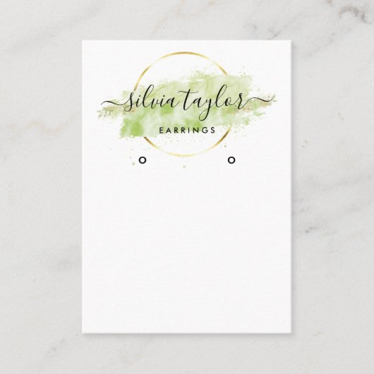 De Visite Calligraphie art Écouter carte d'affichage beige (Devant)