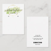 De Visite Calligraphie art Écouter carte d'affichage beige (Devant / Derrière)