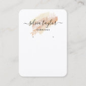 De Visite Calligraphie art Écouter carte d'affichage beige (Devant)