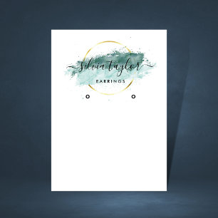 De Visite Calligraphie art Écouter carte d'affichage beige